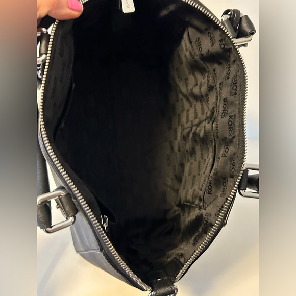 Michael Michael Kors Black Ciara Saffiano Leather Satchel Crossbody - Picture 8 of 10